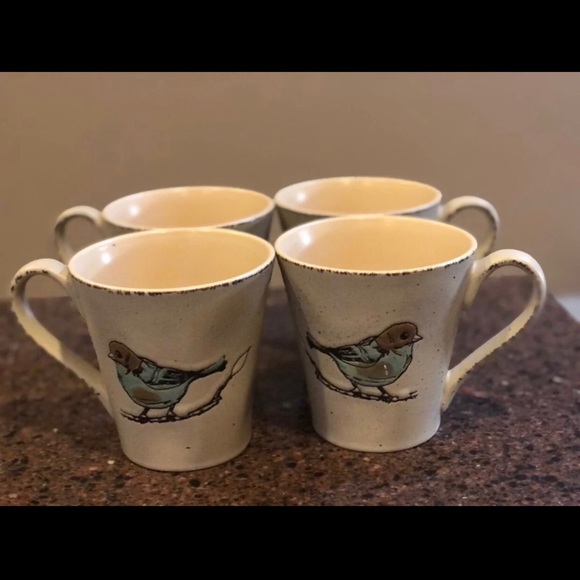 4 InHomestylez Bluebird Mugs - Picture 1 of 3